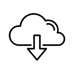 Fototapete - Cloud Download Icon