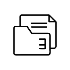 Poster - Document Folder Outline Icon