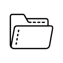 Aufkleber - Open Folder Icon - Outline Style