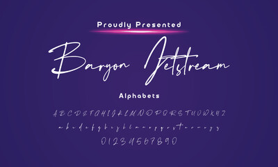 Fototapete - calligraphy script. Vector alphabet