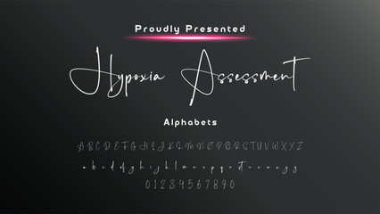 Fototapete - Bold and script alphabets. Vector font duo