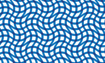 Poster - abstract geometric blue wave line plaid pattern can be used background, banner, poster.