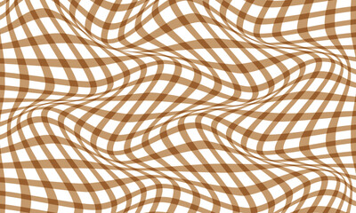 Poster - abstract geometric brown plaid line wave pattern can be used background, banner, poster.