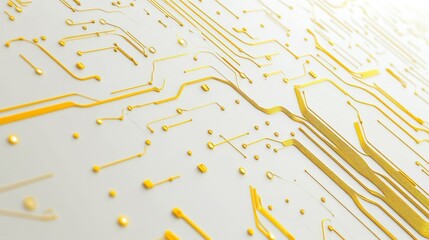 Poster - Circuit board design technology lab digital art futuristic environment close-up view innovation concept