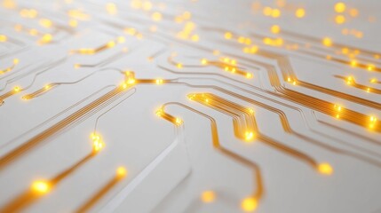 Poster - dynamic circuit board design digital technology graphic illustration abstract environment close-up v
