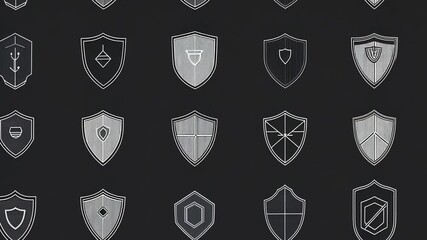 Poster - Digital Shields Create a Modern Protective Barrier Background Generative AI