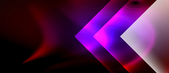 Aufkleber - Abstract design. Vibrant purple, red, white gradients. Dynamic shapes create modern aesthetic. Smooth transitions, dramatic lighting.