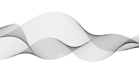 Poster - Abstract wave line business background. Thin line wavy abstract vector background. Curve wave seamless pattern. Wavy sound and curve line background.