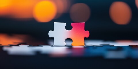 Leinwandbilder - Quantum Connectivity Breakthrough AI-Powered Puzzle Piece Visualization Transforming Digital Ecosystem Integration and Network Problem-Solving Strategies