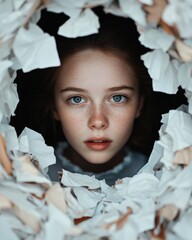 Poster - Ethereal Gen Z Breakthrough Introspective Youth Breaking Social Media Barriers Through Conceptual Mixed-Media Portrait Storytelling for Digital Identity Branding