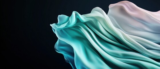 Aufkleber - Quantum Flow Aesthetics Iridescent Digital Textile Visualization for Futuristic Wellness Branding and Immersive Tech Experiences