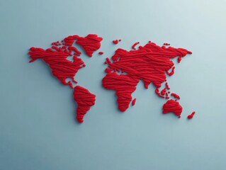 Aufkleber - Global Network Visualization Innovative Minimalist World Map for International Business Strategy and Digital Connectivity Expansion