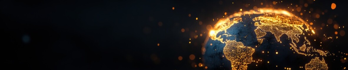 Aufkleber - Global Digital Nexus Illuminated Network Connectivity Visualizing Worldwide Data Exchange and International Business Infrastructure in Cyber-Mapped Luminescence