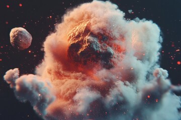 Poster - Ethereal Cosmic Collision Immersive Planetary Visualization for Next-Gen Science Education, Digital Storytelling and Astronomical Exploration
