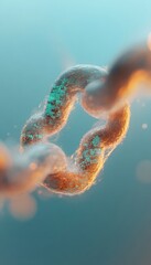 Aufkleber - Next-Gen Connectivity Fluid Digital Networks Visualized Through Organic Molecular Interconnection - Quantum Innovation and Techno-Biological Design Breakthrough