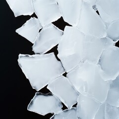 Poster - Crystalline Minimalism Fractured Ice Texture Exploring Climate Design - Sustainable Visual Storytelling for Eco-Conscious Branding and Creative Concepts