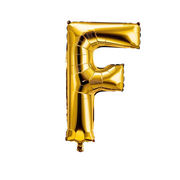 A golden color balloon shaped like the capital letter Z
