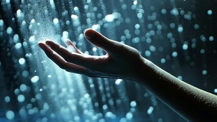 Poster - Woman's Hand Exploring Virtual Reality Universe Concept Generative AI