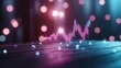 © MAY - Graph Digital futuristic interface displaying a fluctuating graph with statistical data.