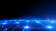 © Mohsin - 3D blue techno abstract background overlaps layer on dark space with glowing dots shape decoration. Modern graphic design element dotted line style concept for banners