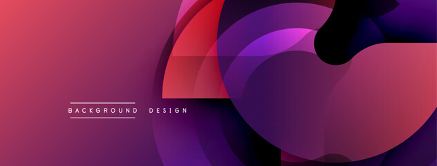 Aufkleber - abstract background with overlapping shapes. vibrant purple, red, black gradients create dynamic composition. modern design for digital projects.