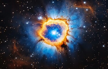 Wall Mural - cosmic ring nebula, vibrant colours, stellar explosion