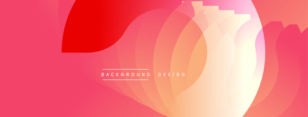 Poster - abstract design, vibrant colors, smooth gradients, overlapping shapes, modern aesthetic, dynamic composition, warm tones, minimalist style, artistic expression, visual harmony.