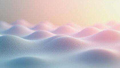 Poster - Soft pastel waves in a dreamy abstract setting  