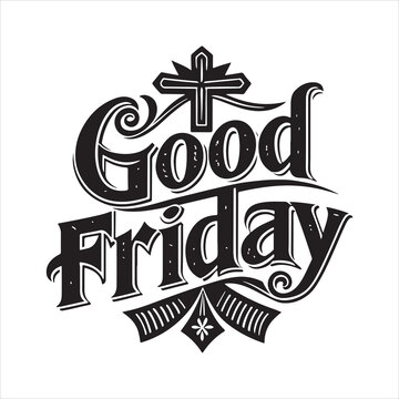 good friday silhouette vector art illustration