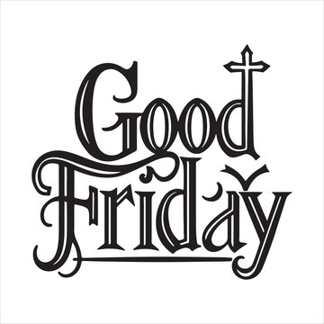 good friday silhouette vector art illustration