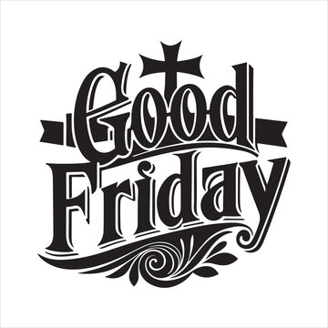 good friday silhouette vector art illustration