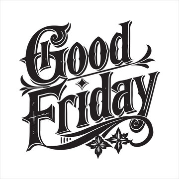 good friday silhouette vector art illustration