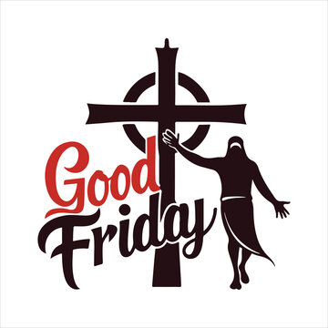 good friday silhouette vector art illustration