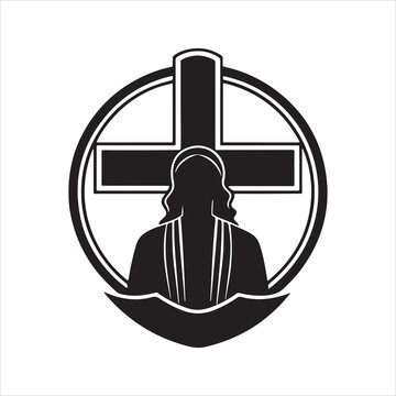 good friday silhouette vector art illustration