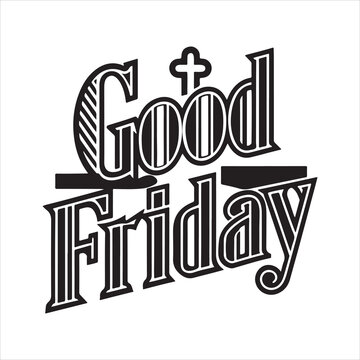 good friday silhouette vector art illustration