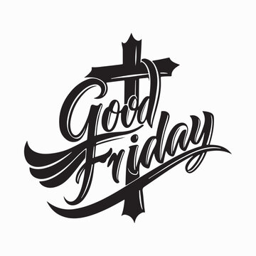 good friday silhouette vector art illustration