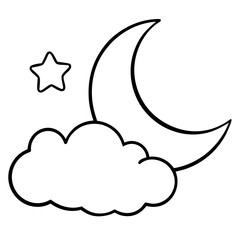 Poster - moon and star