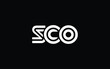 © Mahamud - SCO Creative Unique Modern Letter Logo Design. Stylized logo featuring a unique letter design, presenting abstract minimalist aesthetics and modern appeal.
