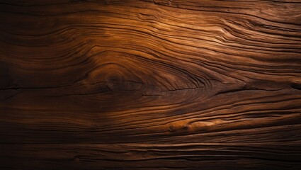 Poster - Textured surface of brown wood.