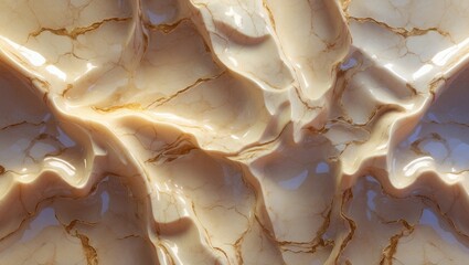 Poster - Marble stone background in shades of brown.