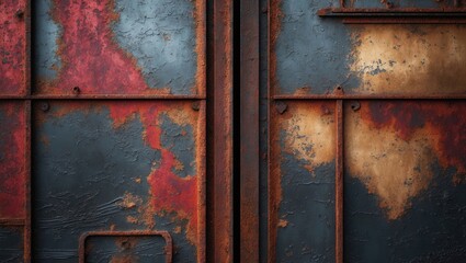 Poster - Rusty metal texture background suitable for decoration and industrial construction design concept.