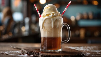 Poster - Homemade Ice Cream Float with Soda