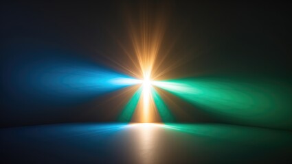 Poster - Multi-color spotlight projection at the base for a bright display. Showcasing a luxurious ornamentation concept.
