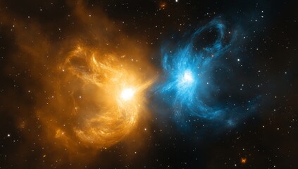 Wall Mural - cosmic nebula, vibrant colors of space