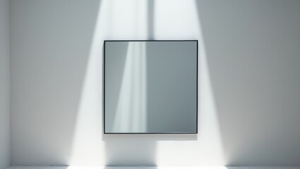 Poster - modern design minimalist black-framed mirror