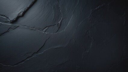 Poster - Dark grey black slate texture or background.