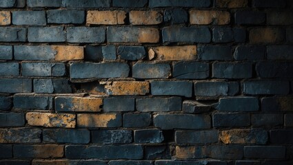 Aufkleber - Dark brick wall backdrop
