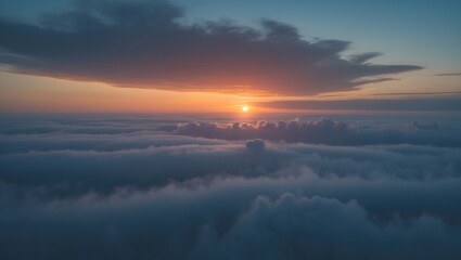 Poster - Sky and clouds background with vibrant colors