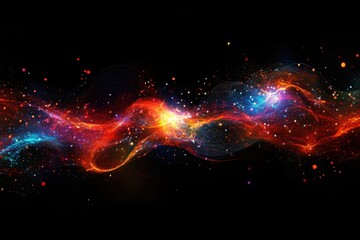 Poster - Vibrant abstract background with fire particles creating a dynamic visual experience, Abstract with fire particles, sparks on background alpha channel