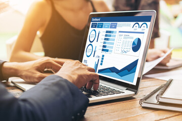 Poster - business data dashboard provide business intelligence analytic for marketing strategy planning snugl